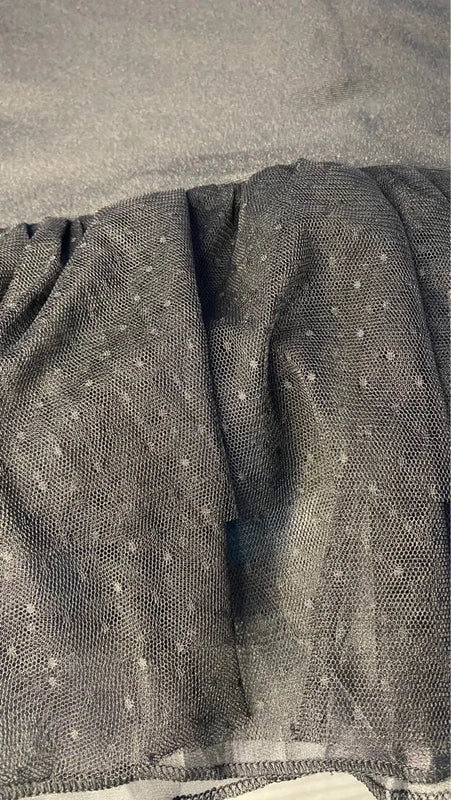 Tubino Nero Finale in Tulle Misure Nelle Foto