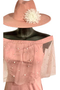 Abito Da sera Linea Shein Belle Cappello in Regalo con Spilla Con Fiore e Perle