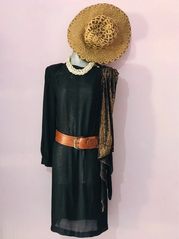 Vintage dress with cape
