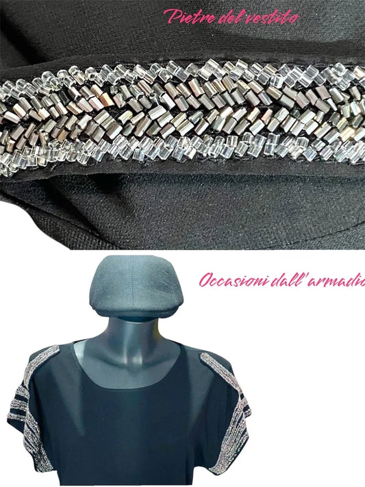 Blusa Vestito Con Pietre Decorative Misure Nelle Foto