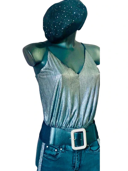 Completo Arge Top Body & Jeans Con Bande Argento