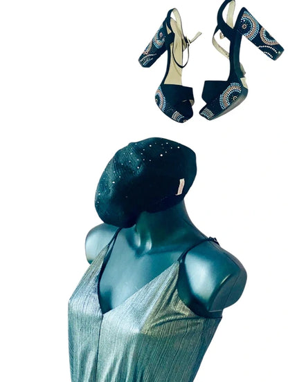 Completo Arge Top Body & Jeans Con Bande Argento