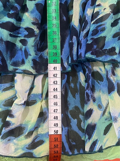 Top Con Peplo In Denim In Fantasia Maculata Denny Rose