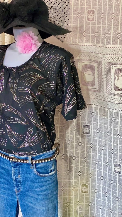 Completo Con Jeans & Top Elegante Misure Nelle Foto