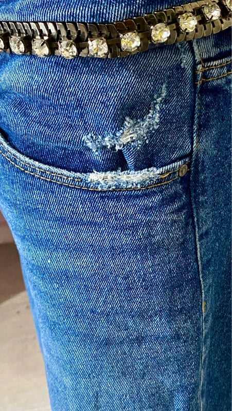 Completo Con Jeans & Top Elegante Misure Nelle Foto