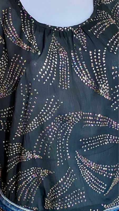 Completo Con Jeans & Top Elegante Misure Nelle Foto