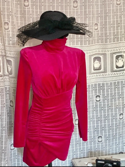 Tubino Effetto Ciniglia Drappeggiato Misure Nelle Foto