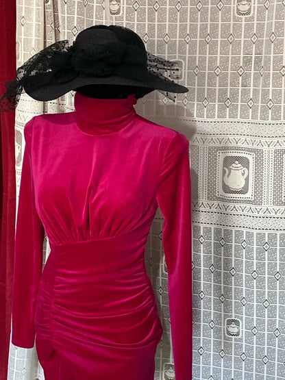 Tubino Effetto Ciniglia Drappeggiato Misure Nelle Foto