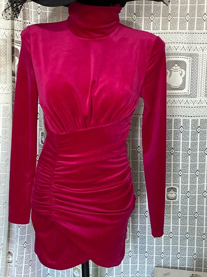 Tubino Effetto Ciniglia Drappeggiato Misure Nelle Foto