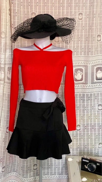 Crop Top Monki Con Gonna Shorts A Pantaloncino Misure Nelle Foto