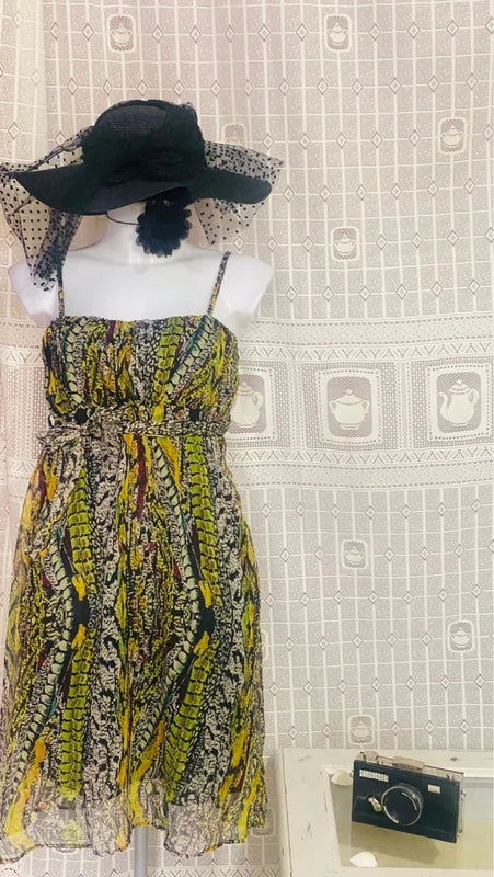 Abito longuette Vintage Misure Nelle Foto