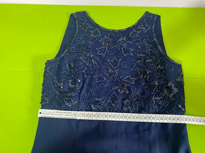 Abito Elegante Con Perline Strass Lavorate A Mano Misure Nelle Foto