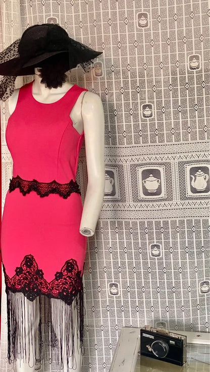 Tubino In Pizzo & Frange Misure Nelle Foto