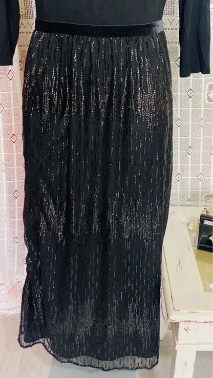 Abito Longuette Intimissimi Interamente di Paillettes e Pizzo