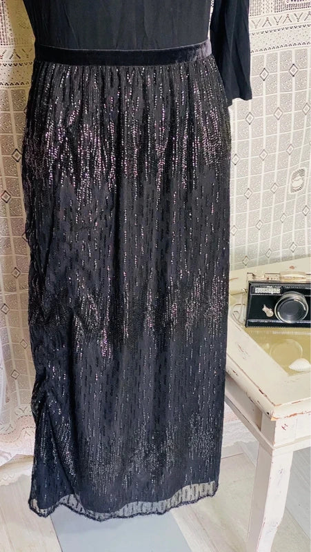 Abito Longuette Intimissimi Interamente di Paillettes e Pizzo