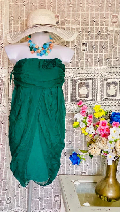 Tubino Drappeggiato 100% Seta Silk