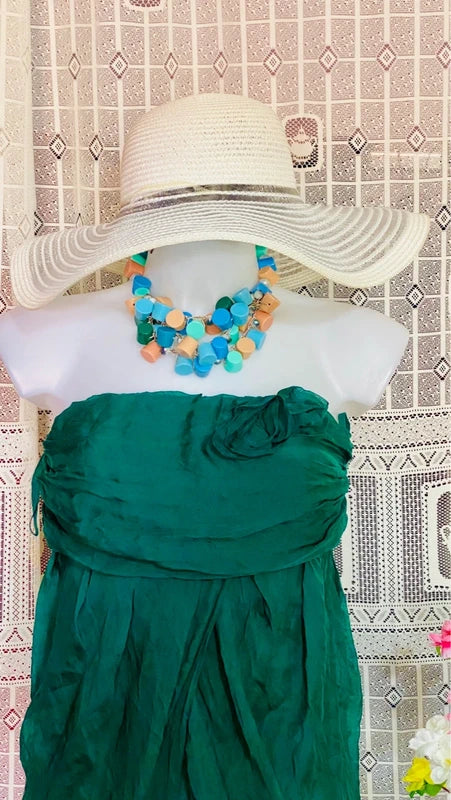 Tubino Drappeggiato 100% Seta Silk