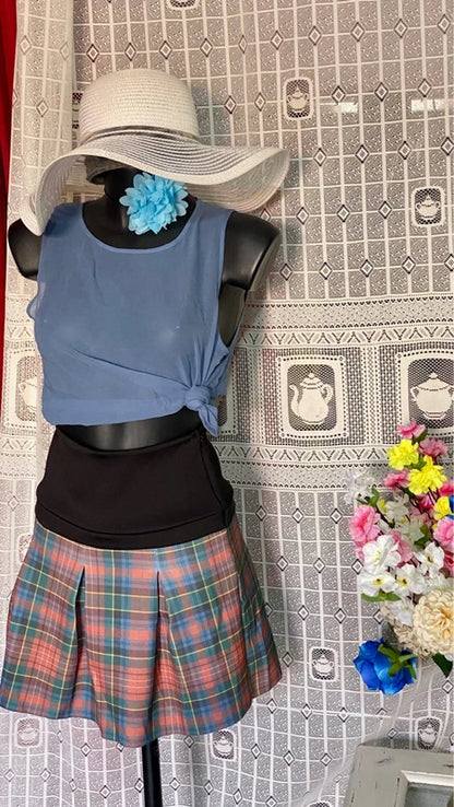 Gonna Plissettata Top in Seta Misure in Foto