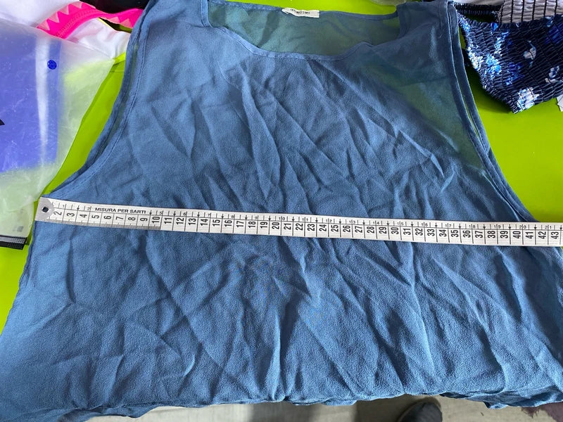 Gonna Plissettata Top in Seta Misure in Foto