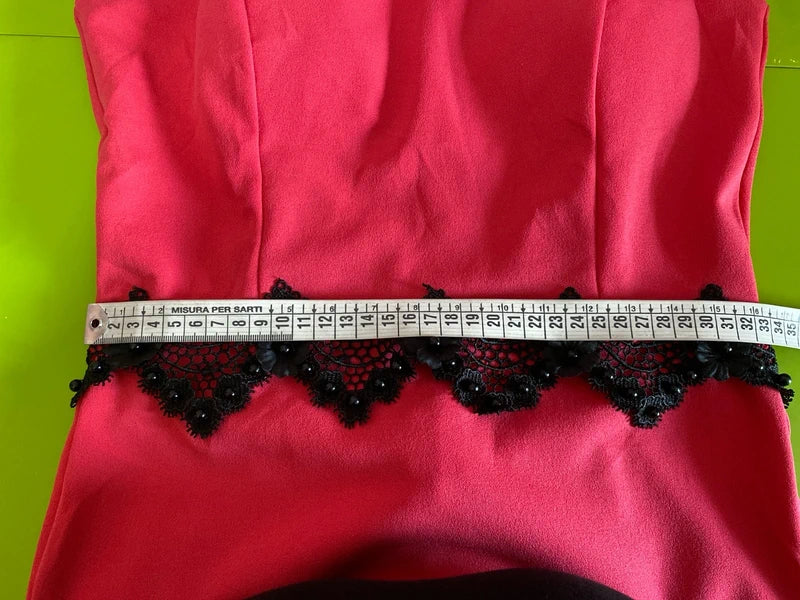 Tubino In Pizzo & Frange Misure Nelle Foto