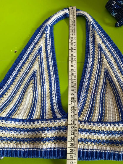 Completo Gonna Glitterata e Top ad Uncinetto Misure in Foto