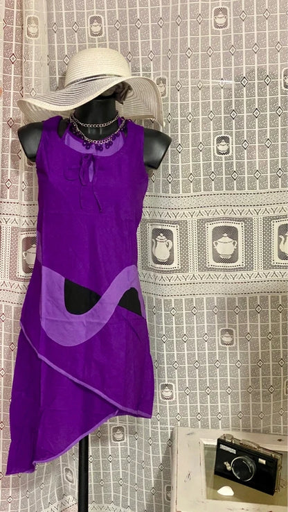 Abito Etnico Vintage Asimmetrico