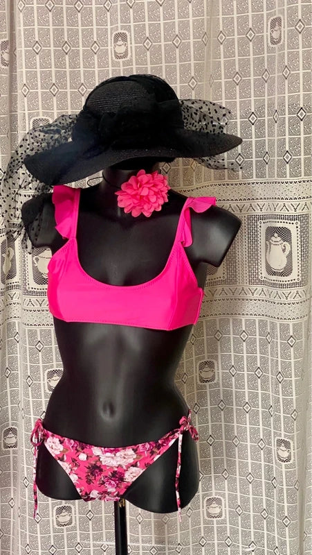 Bikini con Motivi Floreali