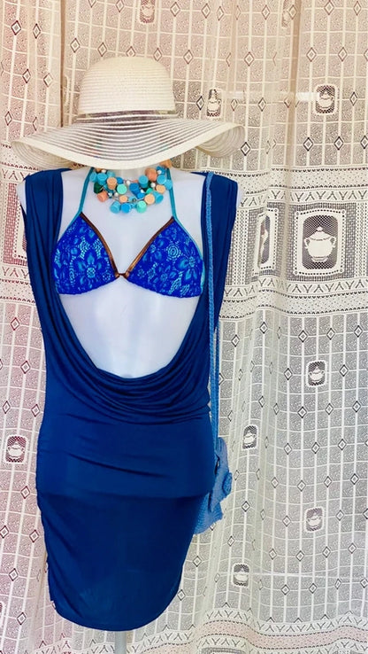 Top Costume Vestito & Borsa Pochette ad Uncinetto