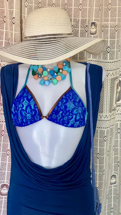 Top Costume Vestito & Borsa Pochette ad Uncinetto