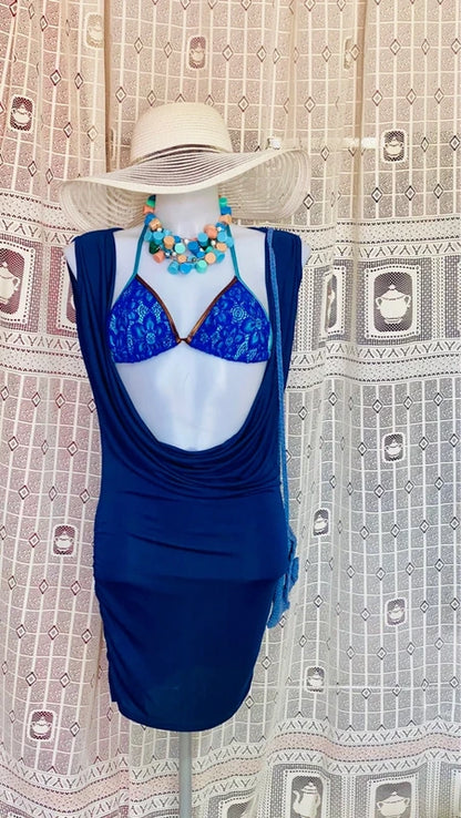 Top Costume Vestito & Borsa Pochette ad Uncinetto