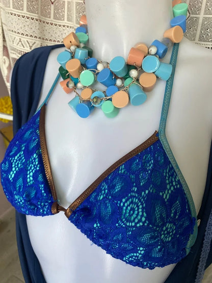 Top Costume Vestito & Borsa Pochette ad Uncinetto