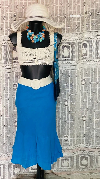 Top Handmade lavorato a mano Gonna a Sirena