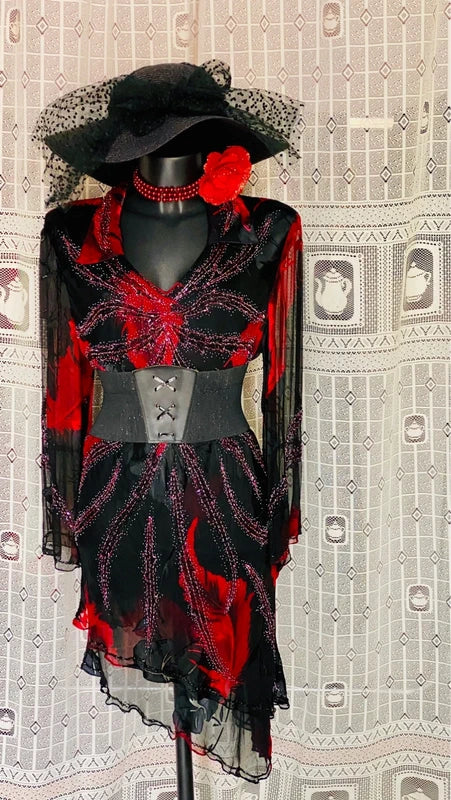 Abito Vintage Anni 70 in Chiffon