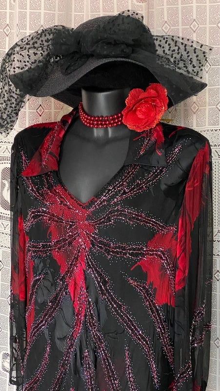 Abito Vintage Anni 70 in Chiffon