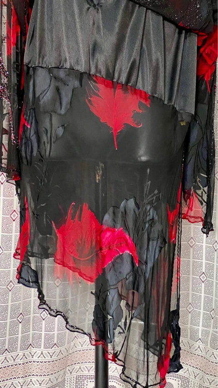 Abito Vintage Anni 70 in Chiffon