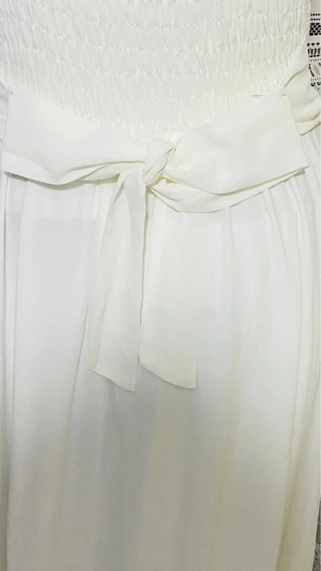 Abito Lungo Total White per Eventi Speciali Sposa Wedding Damigella d'Onore