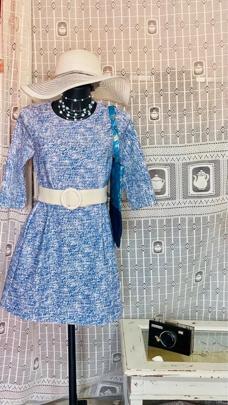 Abito Zara Modello Anni ‘70 Con Borsa Etnica in Regalo Misure in Foto