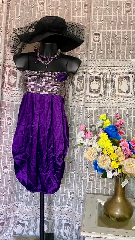 Abito Longuette effetto Raso Violette