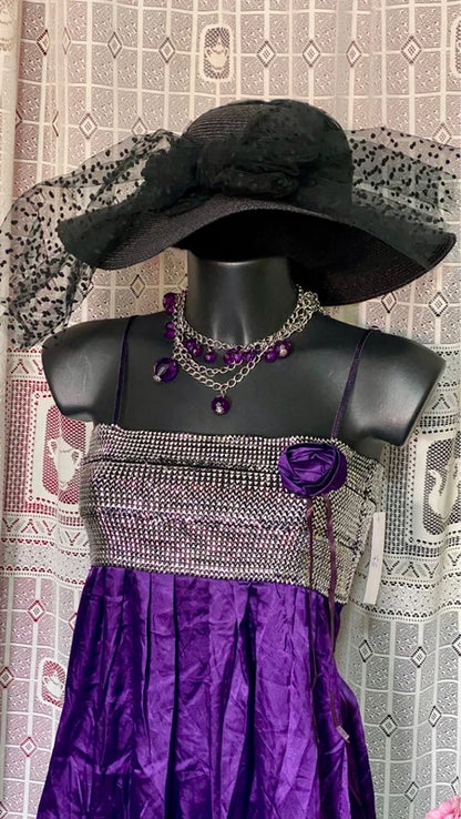 Abito Longuette effetto Raso Violette