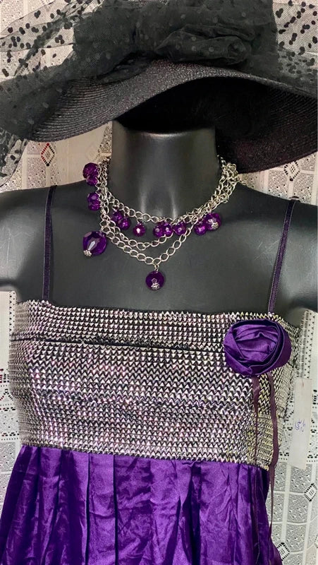 Abito Longuette effetto Raso Violette