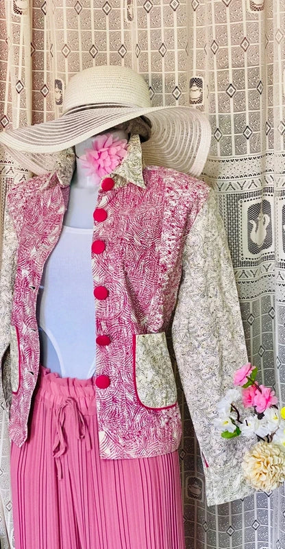 Blazer Etnico Artistico Pantalone Plissettato e Body