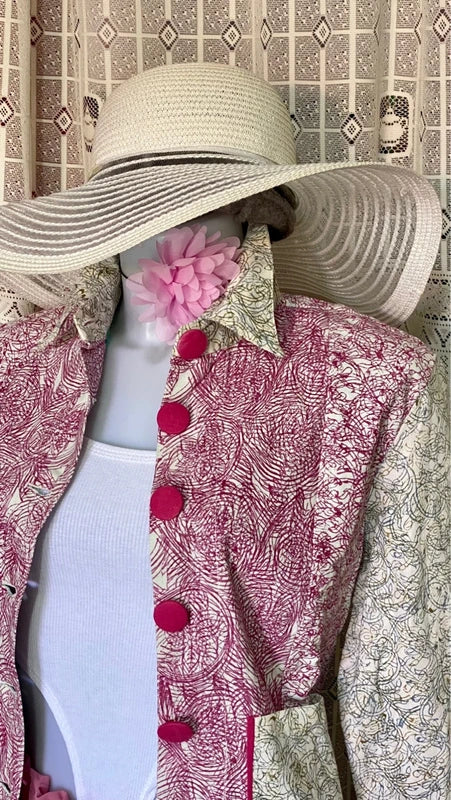 Blazer Etnico Artistico Pantalone Plissettato e Body