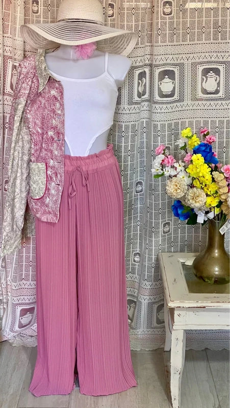 Blazer Etnico Artistico Pantalone Plissettato e Body