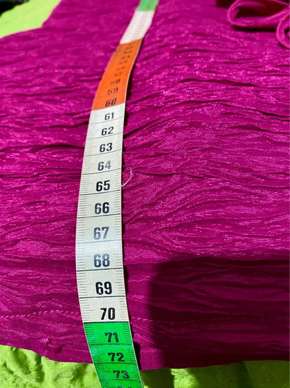 Tubino Fucsia Con Fiori In 3D Elastico Misure Nelle Foto