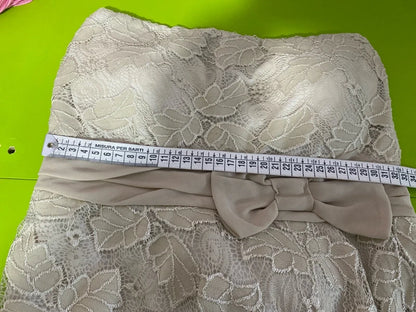 Vintage Floral Lace Bandeau Dress