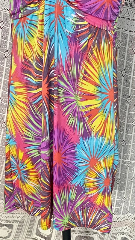 Halter Neck Dress with Decorative Wood Effect Necklace