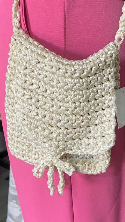 Handmade Crochet Top, Trousers, and Bag Set