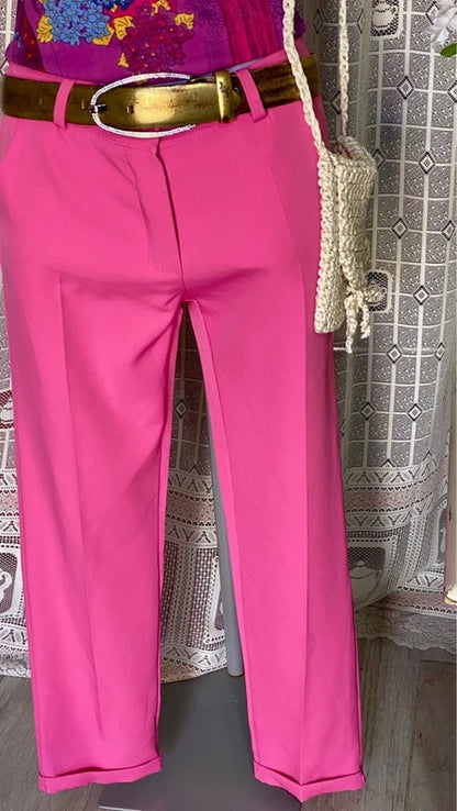 Handmade Crochet Top, Trousers, and Bag Set