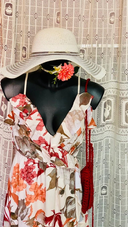 Voile dress Handmade crochet bag