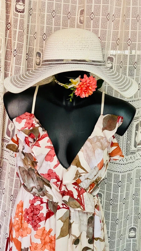 Voile dress Handmade crochet bag